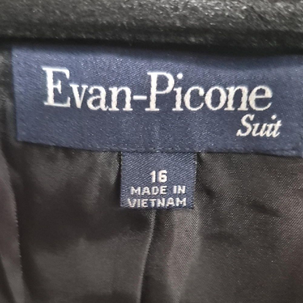 Evan Picone Beige and Black Patterned Blazer - Picture 6 of 15